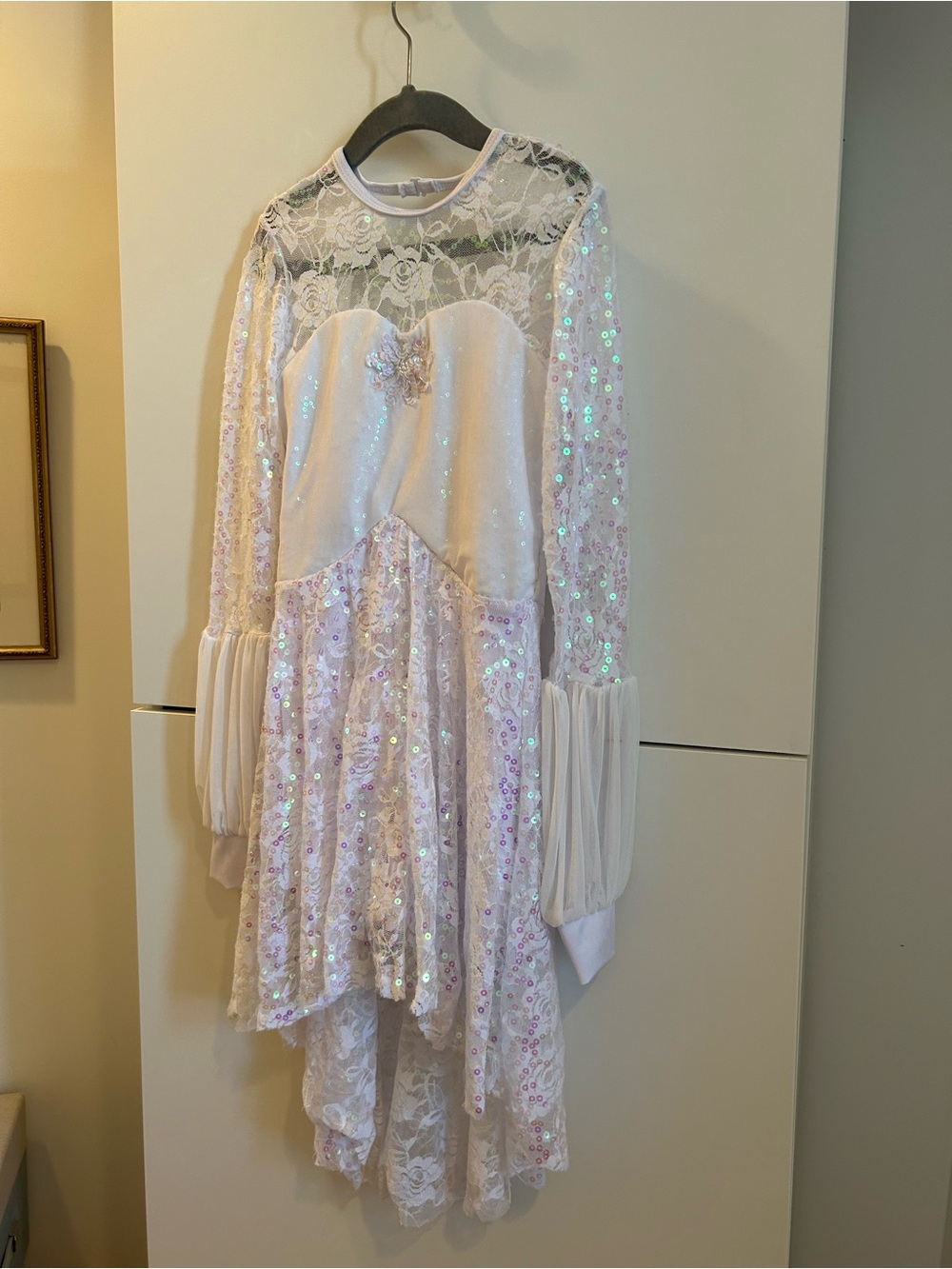 Revolution “Breathe In” Iridescent White Lace & Sequin Girls' Dance Dress - MC